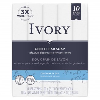 Ivory Bar Soap, Original - 10 x 90g